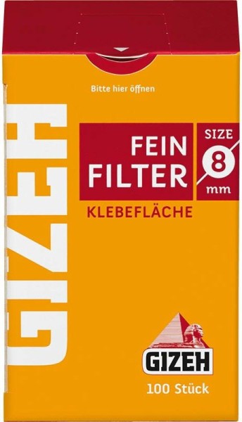 Gizeh Filter Fein mit Klebefläche 8mmKlebefläche 8mmskohle 6mmohle 6mm für x-type Cig